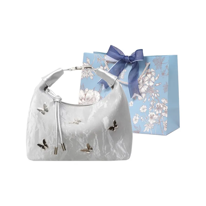 REDOO PU One Shoulder Handbag Women's Black/Ecru/Silver/Blue-6