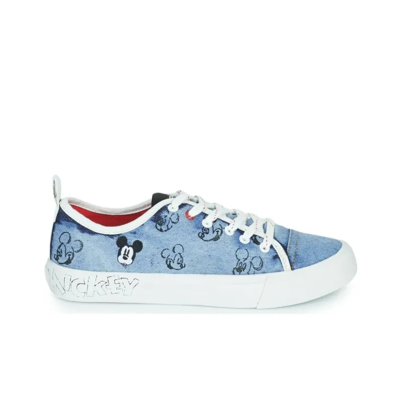 Desigual Alpha Mick Ey Denim Abrasion Resistant Low Top Skateboard Shoes Women's Blue-6