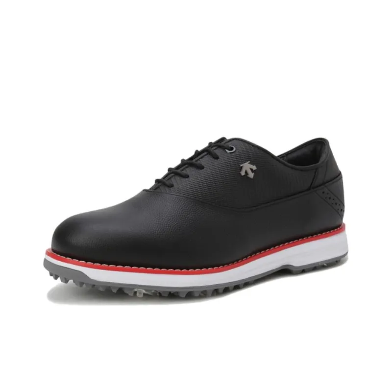 DESCENTE PRO CLASSIC LACE Abrasion Resistant Breathable Low Top Golf Shoes Men's Black-1
