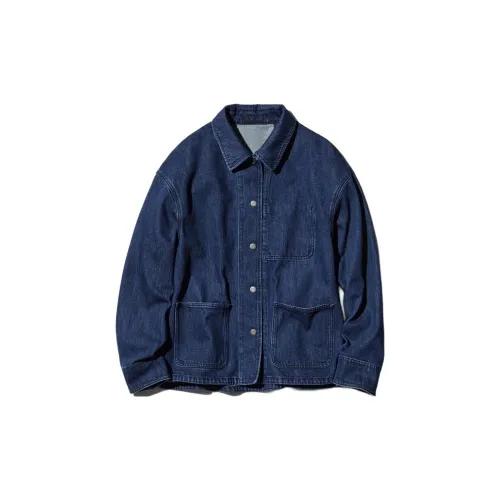 UNIQLO Denim Jackets Women's Dark Blue