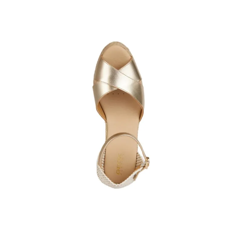 GEOX One Strap Sandals 6.5cm Women's Light Gold-6