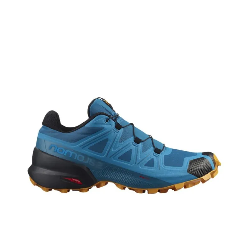 SALOMON Speedcross 5 Abrasion Resistant Low Top Trail Running Shoes Men's Blue-1