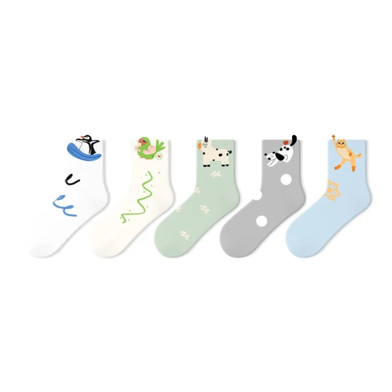 Primeet Mid Calf Socks Women's 5 Pack-0