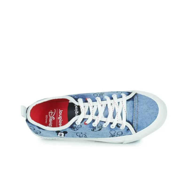 Desigual Alpha Mick Ey Denim Abrasion Resistant Low Top Skateboard Shoes Women's Blue-8