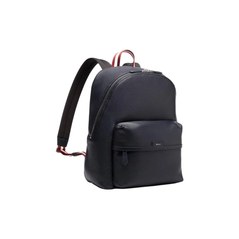 BALLY Grain Cow Leather Backpack Men's Marine Blue-1