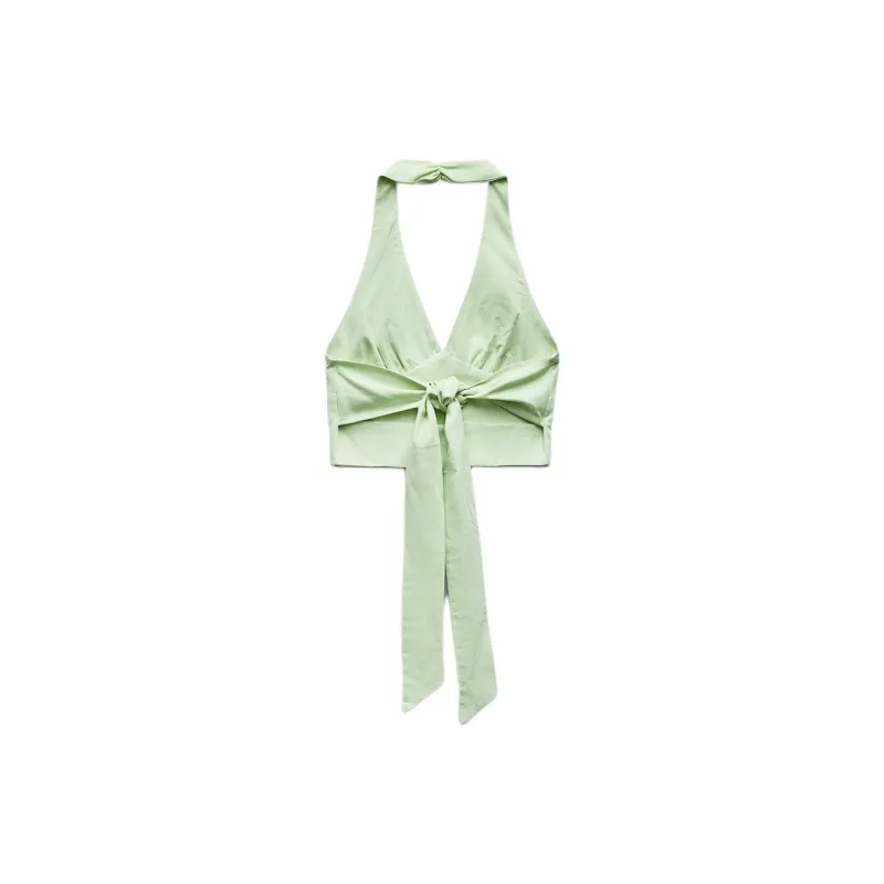 ZARA Camisoles Women's Green-1