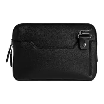 Dunhill Grained Calfskin Clutch Men's Black