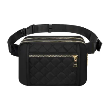 ROSEROOEN Polyester Fanny Pack Regular Unisex Black/Pink/Ecru