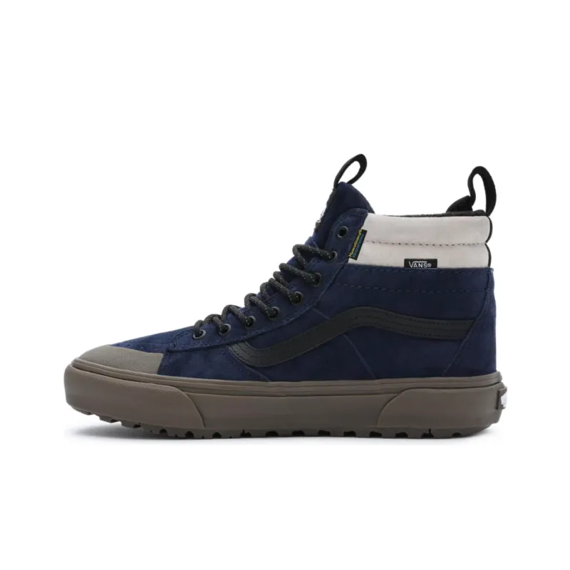 Vans SK8 Anti-Slip Wear-Resistant High-Top Skateboard Shoes Unisex Dark Blue-0