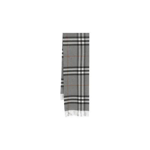 Burberry Cashmere Knit Scarves Women's Gray