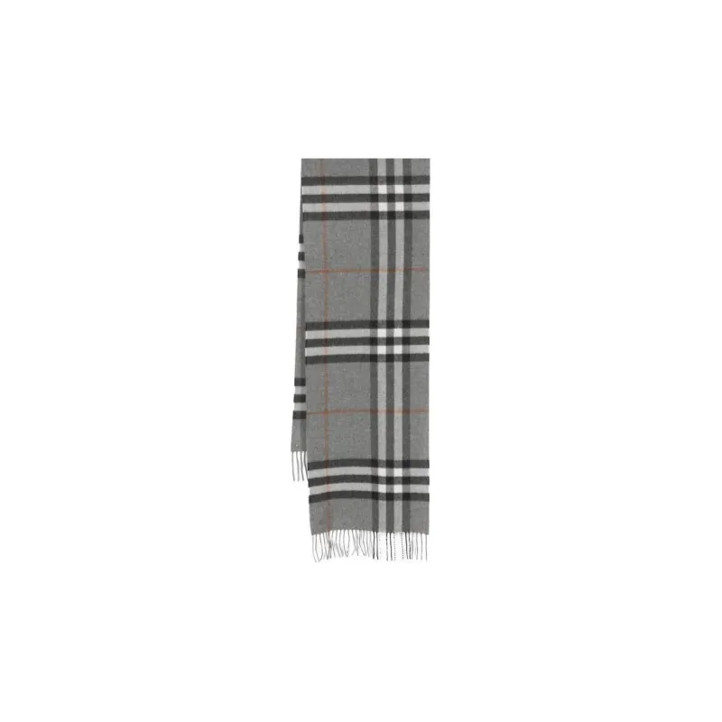 Burberry Cashmere Knit Scarves Women's Gray-0