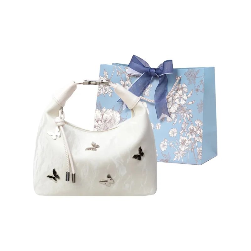 REDOO PU One Shoulder Handbag Women's Black/Ecru/Silver/Blue-0