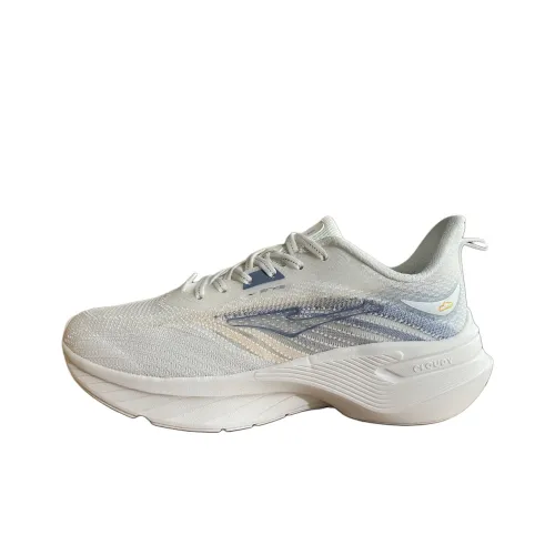Erke Low-Top Running Shoes Men's White Blue