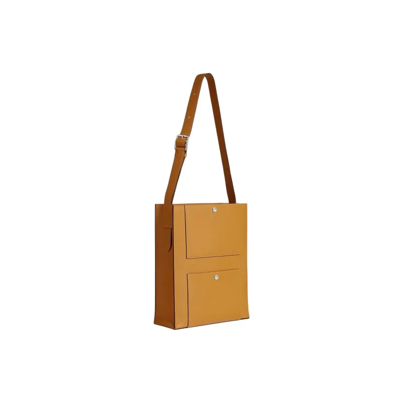 HERMES Evercolor Calfskin Tote Bag Shopping Bag Handbag Men's 28 Caramel Caramel-1