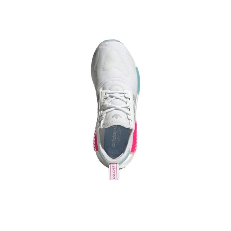 Adidas Nmd R1 White Halo Blue Shock Pink Women's-4