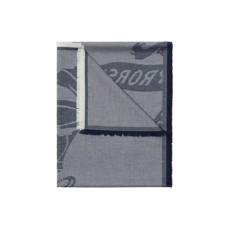 Burberry Knit Scarves Men's Indigo-1
