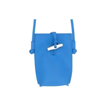 LONGCHAMP Cow Leather One Shoulder Crossbody Cell Phone Pouch Women's Cobalt Blue