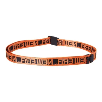New Era Brand Logo Belt Unisex Orange Width 3CM