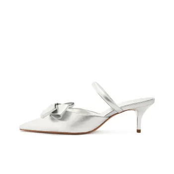 Schutz Closed Toe Slippers 6.3cm Women's Silver