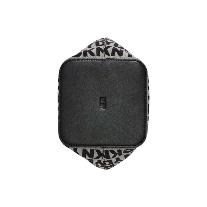 DKNY Polyester With Leather Trim Handbag Shoulder Bag Crossbody Bag Women's Black-3