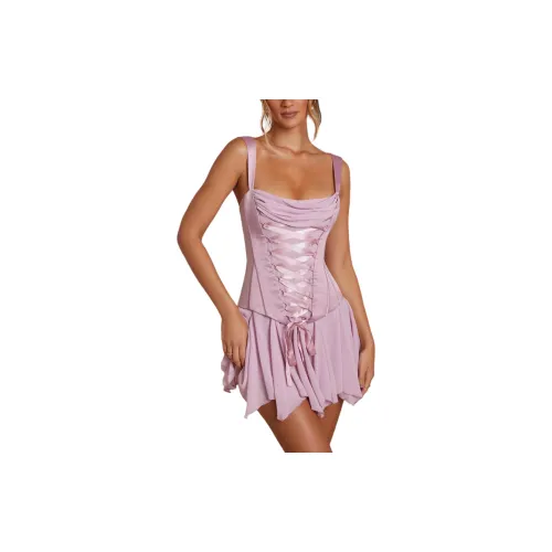 OH POLLY Slip Dresses Women's Dark Pink