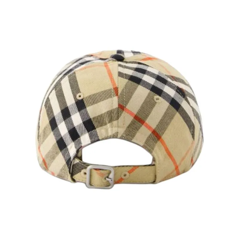 Burberry Checked Equestrian Knight Motif Baseball Cap-4