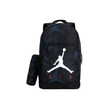 Jordan Polyester Backpack With Stationery Pouch Regular Unisex Jet Black