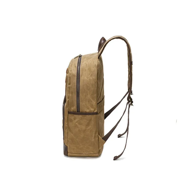 TTaG．baG Batik Canvas Backpack Men's Gray/Army Green/Khaki/Earth Yellow-11