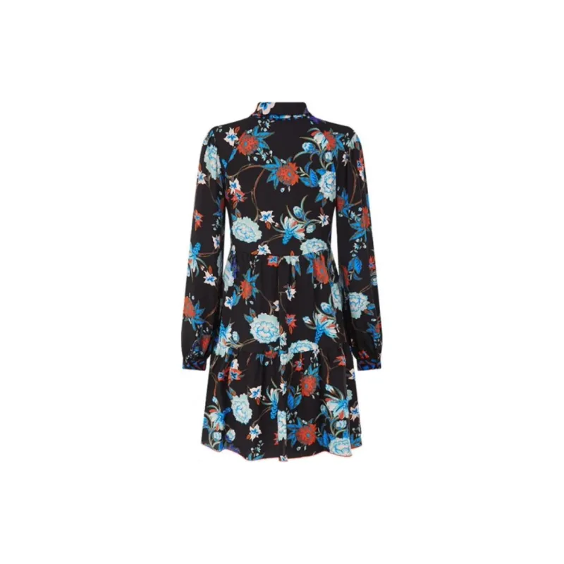 DVF Diane Von Furstenberg Long-Sleeved Dresses Women's Black-1