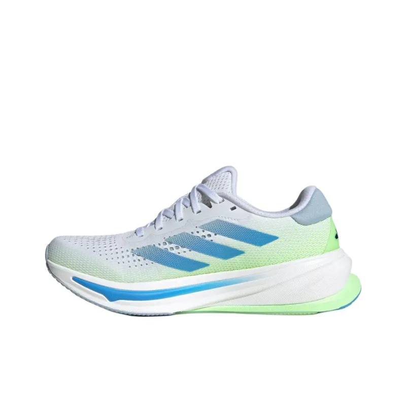 Adidas SUPERNOVA RISE Cushioned Slip-Resistant Support Low-Top Running Shoes Women's White Green Blue-1