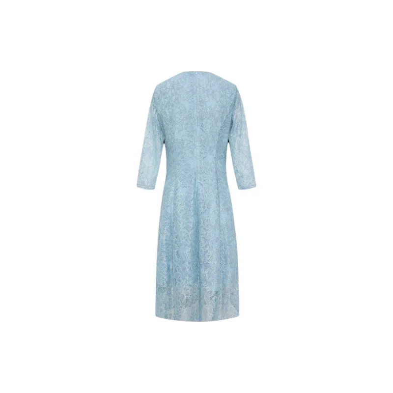 BBLLUUEE Long Sleeved Dress Women's Moonlight Blue-1