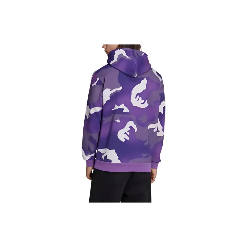 Adidas Originals GRAPHICS CAMO ALLOVER PRINT HOODIE Sweatshirt Men's Active Purple-1