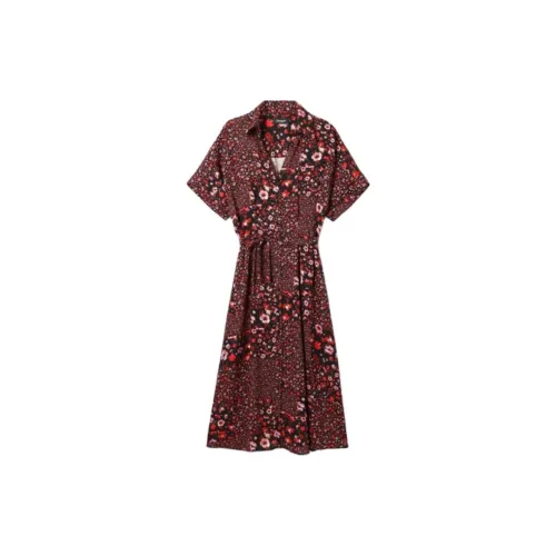 Desigual Short-Sleeved Dresses Women's Red