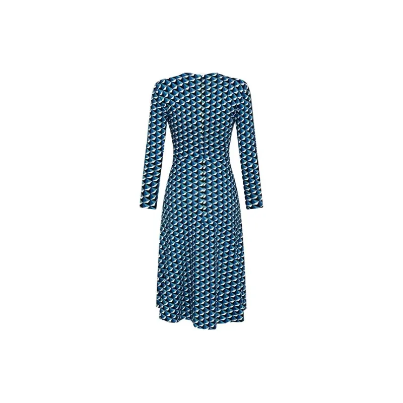 DVF Diane Von Furstenberg Jerry Geometric print Flared Dress-1