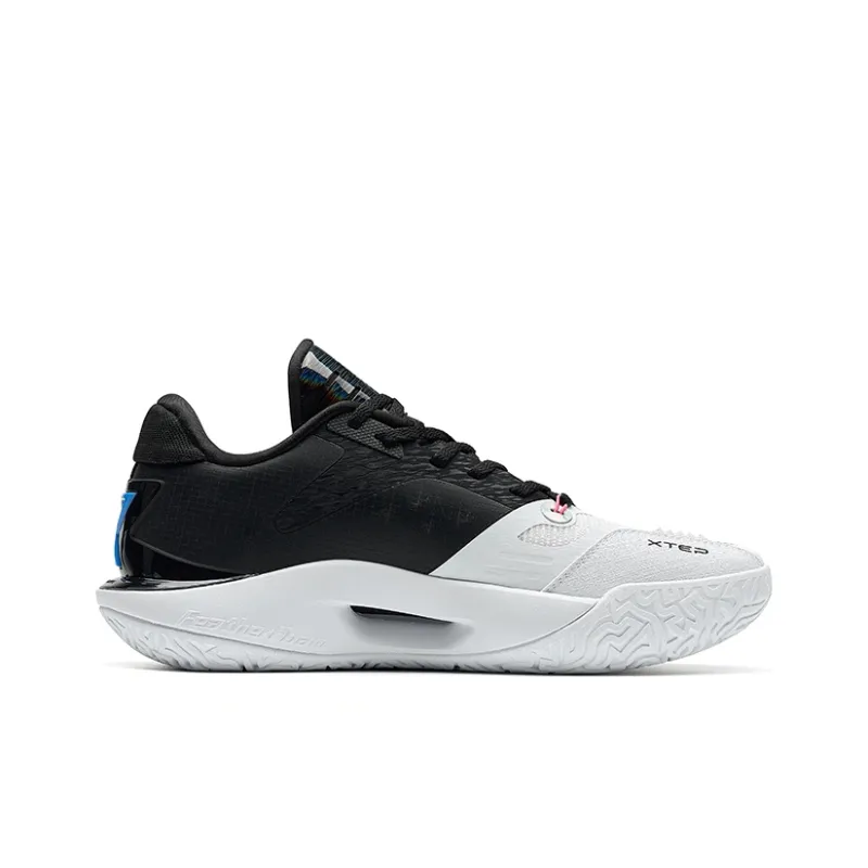 XTEP Magic Claws Wear Resistant Slip Resistant Low Top Basketball Shoes Men's New White/Black-1