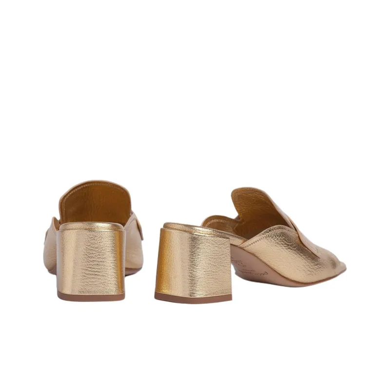 Pedro García Slide Slippers 5.5cm Women's Gold-4