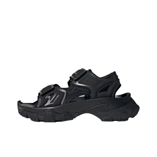 Adidas Hika Outdoor Sandals By Stella Mccartney Core Black Utility Black Women's