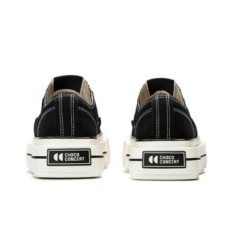 CHOCO CONCERT Low Top Canvas Shoes Unisex Black-5