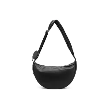 PEDRO PU With Microfiber Crossbody Bag, Shoulder Bag Regular Unisex Black/Sand