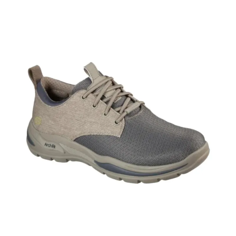 Skechers Arch Fit Motley Cushioning Breathable Wear-Resistant Slip-Resistant Low-Top Running Shoes Men's Umber-2