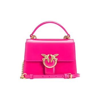 PINKO Calfskin Handbag, Shoulder Bag, Crossbody Bag Mini Women's Pink