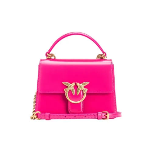 PINKO Calfskin Handbag, Shoulder Bag, Crossbody Bag Mini Women's Pink