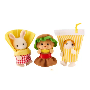 Sylvanian Families French Fries And Hamburger Cola Dolls Plush Doll Small Size Tall