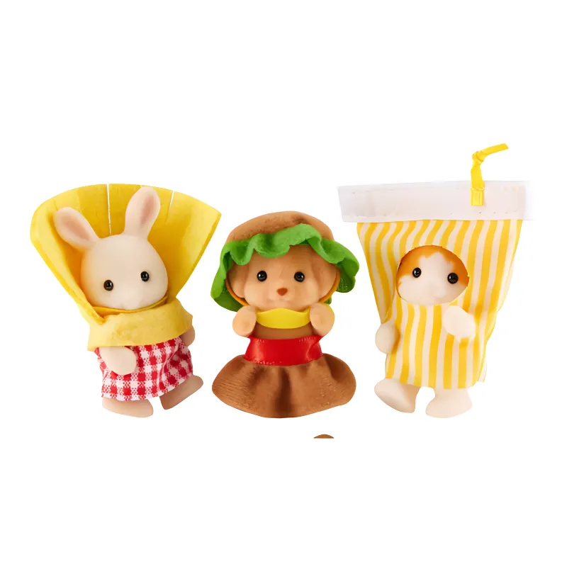 Sylvanian Families French Fries And Hamburger Cola Dolls Plush Doll Small Size Tall-0