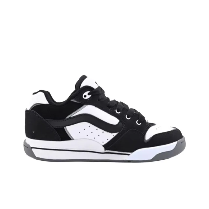 Vans Rowley Anti Slip Wear Resistant Low Top Casual Shoes Unisex Black White-1