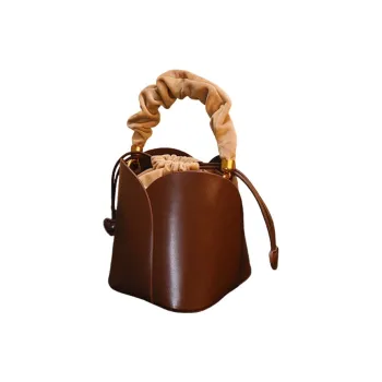 TTaG．baG Microfiber Synthetic Leather Shoulder Bag Regular Women's Coffee/Red