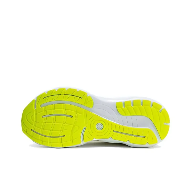 Brooks Glycerin GTS Anti Slip Wear Resistant Low Top Long Distance Running Running Shoes Men's White Yellow-4