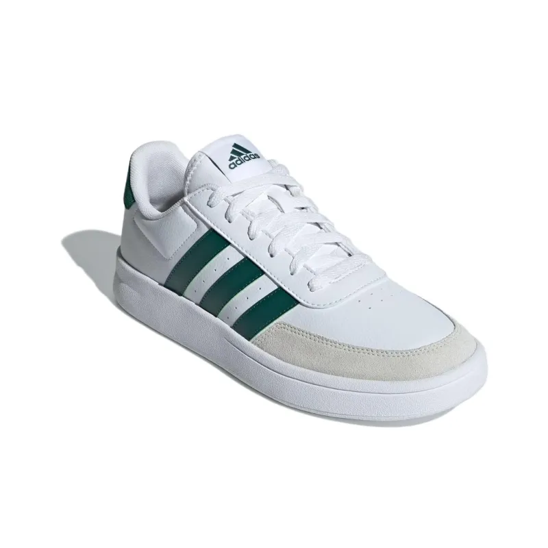 Adidas BREAKNET Breaknet 2.0 Non-slip Lightweight Low-Top Skateboard Shoes Men's White Gray Green-2