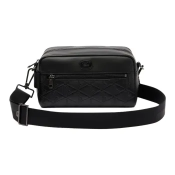 LACOSTE PU One Shoulder Crossbody Clutches Regular Men's Black