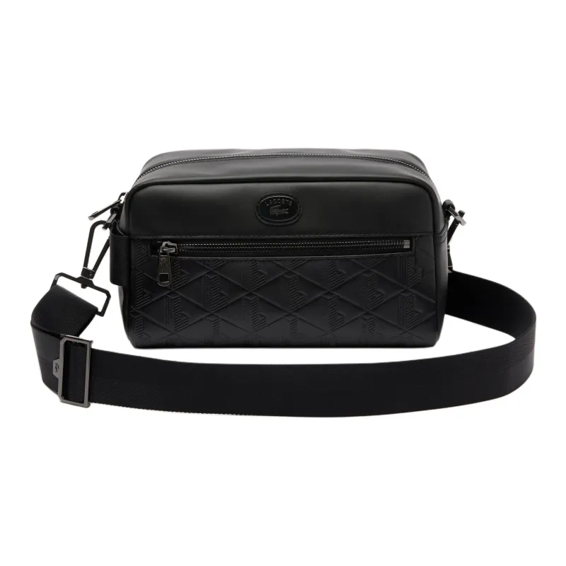 LACOSTE PU One Shoulder Crossbody Clutches Regular Men's Black-0